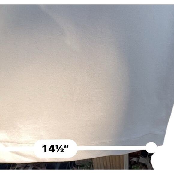 Quince Women’s LARGE Ecru Ultra-Stretch Ponte Super Wide Leg Ankle Pants - Picture 11 of 13